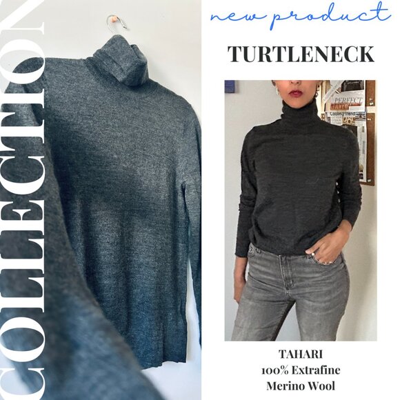Tahari Size S Turtleneck Sweater – 100% Extrafine Merino Wool - Picture 5 of 8